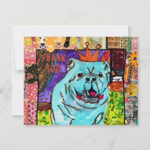 Cute and Colorful English Bulldog Wenskaart Kaart