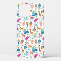 Cute and Colorful Jungle Animals Pattern