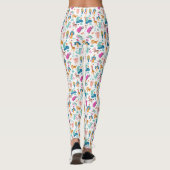 Cute and Colorful Jungle Animals Pattern Leggings (Achterkant)