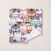 Cute and Colorful Kawaii Cat Pattern Bad Handdoek (Wasdoekje)