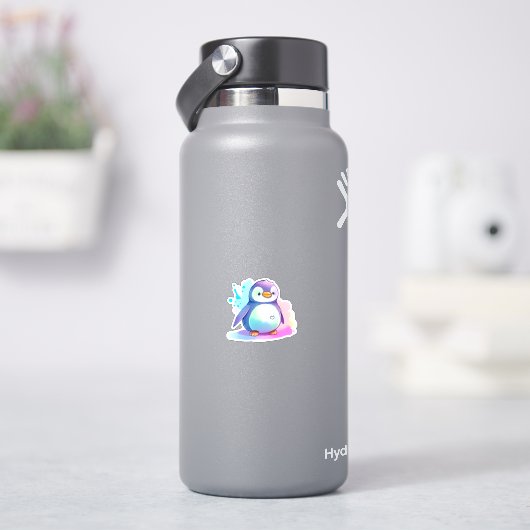 Cute and Colorful Penguin Waterverf Sticker (HydroFlask)