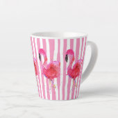 Cute and Colorful Pink Flamingo Latte Mok (Rechterhoek)