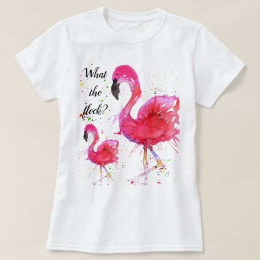 Cute and Colorful Pink Flamingo T-Shirt (Design voorkant)