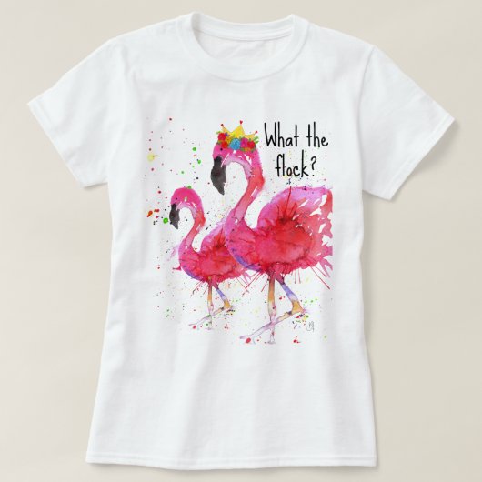 Cute and Colorful Pink Flamingo T-Shirt (Design voorkant)