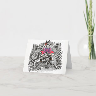 Cute and Colorful Yorkshire Terrier Wenskaart Kaart