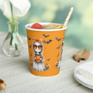 Cute and coquettish Halloween Littke GirlPaper cup Papieren Bekers