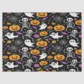 Cute and Creepy Skeletons For Halloween Tissuepapier (Voorkant)