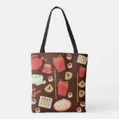 Cute and Dim Sum Fun Food Cartoon Pattern Tote Bag (Achterkant)