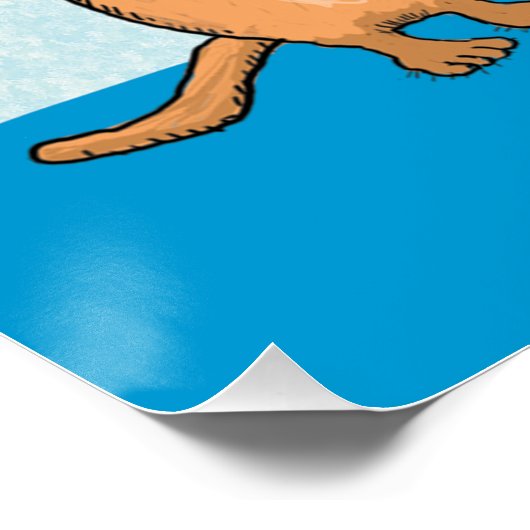 Cute and Funny Arguing Otters Perfect Poster (Hoek)