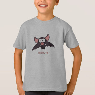 Cute and Funny Austin Texas Cartoon Bat T-shirt