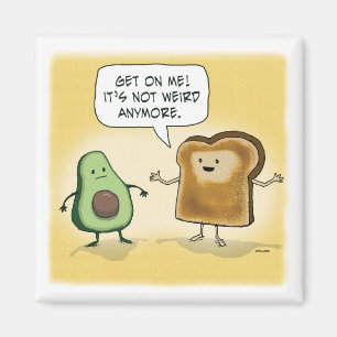 Cute and Funny Avocado Toast Magneet
