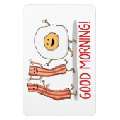 Cute and Funny Bacon and Egg Good Morning Magneet (Verticaal)