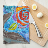 Cute and Funny Bickering Crows Kitchen Towel Theedoek (Quarter Fold)