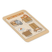 Cute and Funny Cats in Boxes Magneet (Rechterzijde)