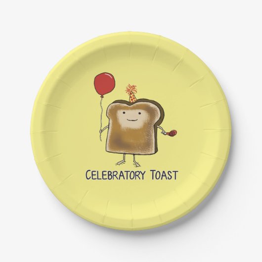 Cute and Funny Celebratory Toast Papieren Bordje (Voorkant)