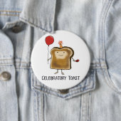 Cute and Funny Celebratory Toast Ronde Button 4,0 Cm (In situ)