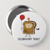 Cute and Funny Celebratory Toast Ronde Button 4,0 Cm (Voorkant /achterkant)