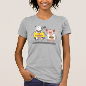 Cute and Funny Cow and Pig Friends T-shirt (Voorkant)