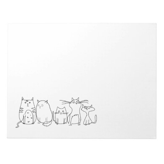 Cute and Funny Crazy Cat Lady Notitieblok (Voorkant)