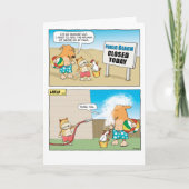 Cute and Funny Dog and Cat Birthday Kaart (Voorkant)