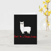 Cute And Funny Don't Be A Drama Llama  Kaart (Gele Bloem)