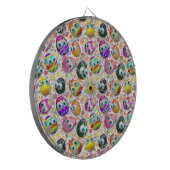 Cute and Funny Easter Eggs Cartoon Dartbord (Voorkant Links)