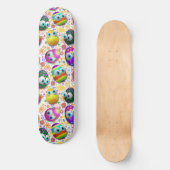 Cute and Funny Easter Eggs Cartoon Skateboard (Voorkant)