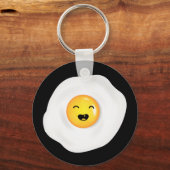 Cute and Funny Fried Egg American Breakfast Sleutelhanger (Voorkant)