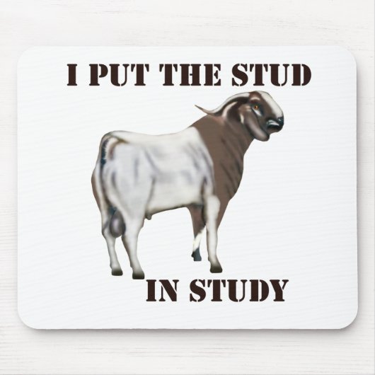 Cute and Funny Goat Mousepad Muismat (Voorkant)
