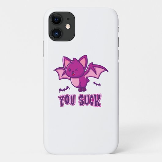 Cute and Funny Halloween Vampire Bats You Suck Case-Mate iPhone Case (Achterkant)