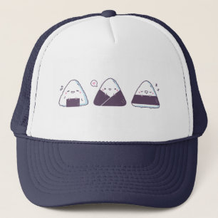 Cute and Funny Japanese Onigiri Doodle Trucker Pet