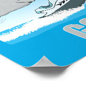 Cute and Funny Manatee on a Jet Ski Car Magnet Poster (Hoek)