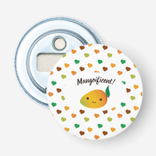 Cute and Funny Mangoificent Mango Button Flesopener