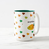 Cute and Funny Mangoificent Mango Tweekleurige Koffiemok (Voorkant rechts)