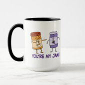 Cute and Funny Peanut Butter Je bent mijn jam Mok (Links)