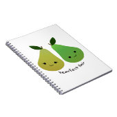 Cute and Funny Pearfect Pair Pears Notitieboek (Rechterzijde)