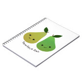 Cute and Funny Pearfect Pair Pears Notitieboek (Linkerzijde)