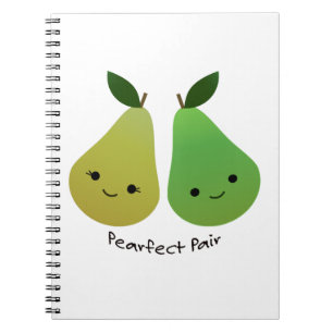 Cute and Funny Pearfect Pair Pears Notitieboek