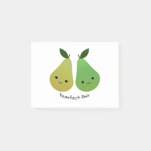Cute and Funny Pearfect Pair Pears Post-it® Notes