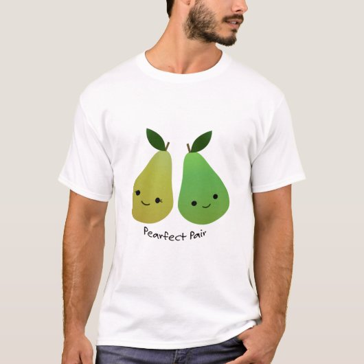 Cute and Funny Pearfect Pair Pears T-shirt (Voorkant)