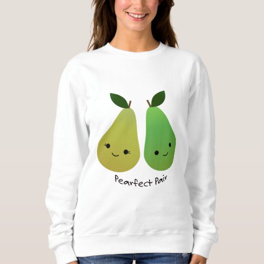 Cute and Funny Pearfect Pair Pears Trui (Voorkant)