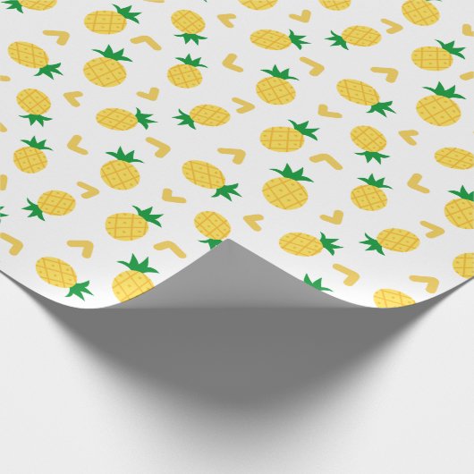 Cute and Funny Pineapple Pattern Cadeaupapier (Hoek)