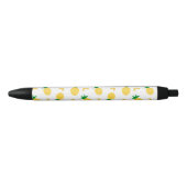 Cute and Funny Pineapple Pattern Zwarte Inkt Pen (Voorkant)