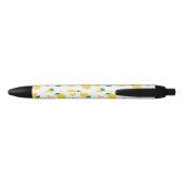 Cute and Funny Pineapple Pattern Zwarte Inkt Pen (Achterkant)