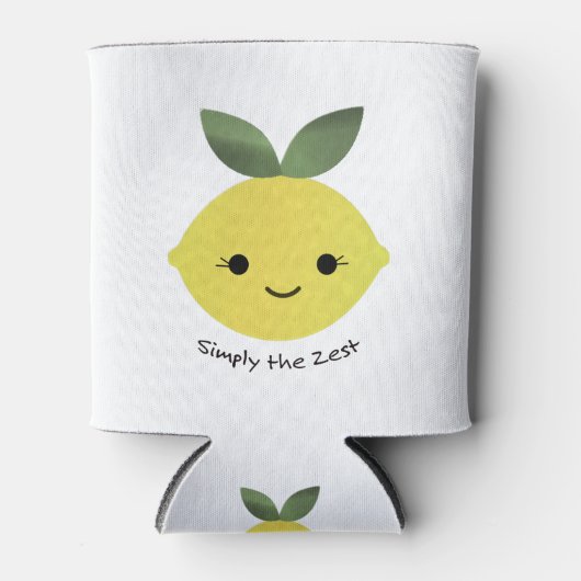 Cute and Funny Simply the Zest Kawaii Lemon Blikjeskoeler (Voorkant)