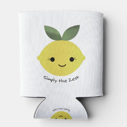 Cute and Funny Simply the Zest Kawaii Lemon Blikjeskoeler (Achterkant)