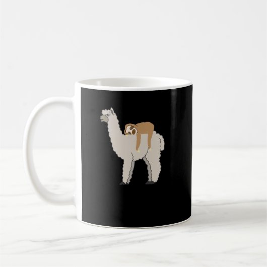 Cute and Funny Sleepy Sloth and Llama Koffiemok (Links)