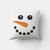 Cute and Funny Snowman Festive Pillow Kussen (Achterkant)