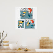 Cute and Funny Stress Dog Poster (Keuken)