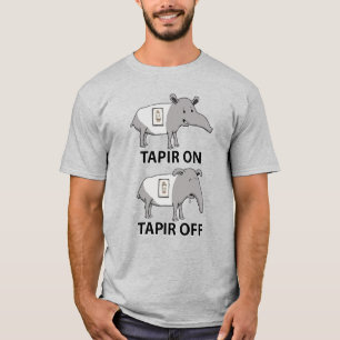 Cute and Funny Tapir on Tapir off T-shirt